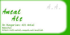 antal alt business card